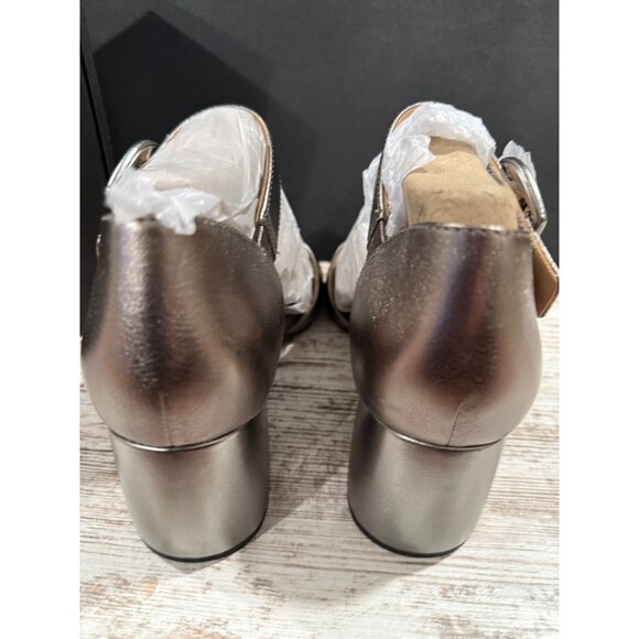 Vionic Womens Metallic Open-Toe Sandals 7.5M With Buckle Strap & Block Heel - Picture 4 of 12